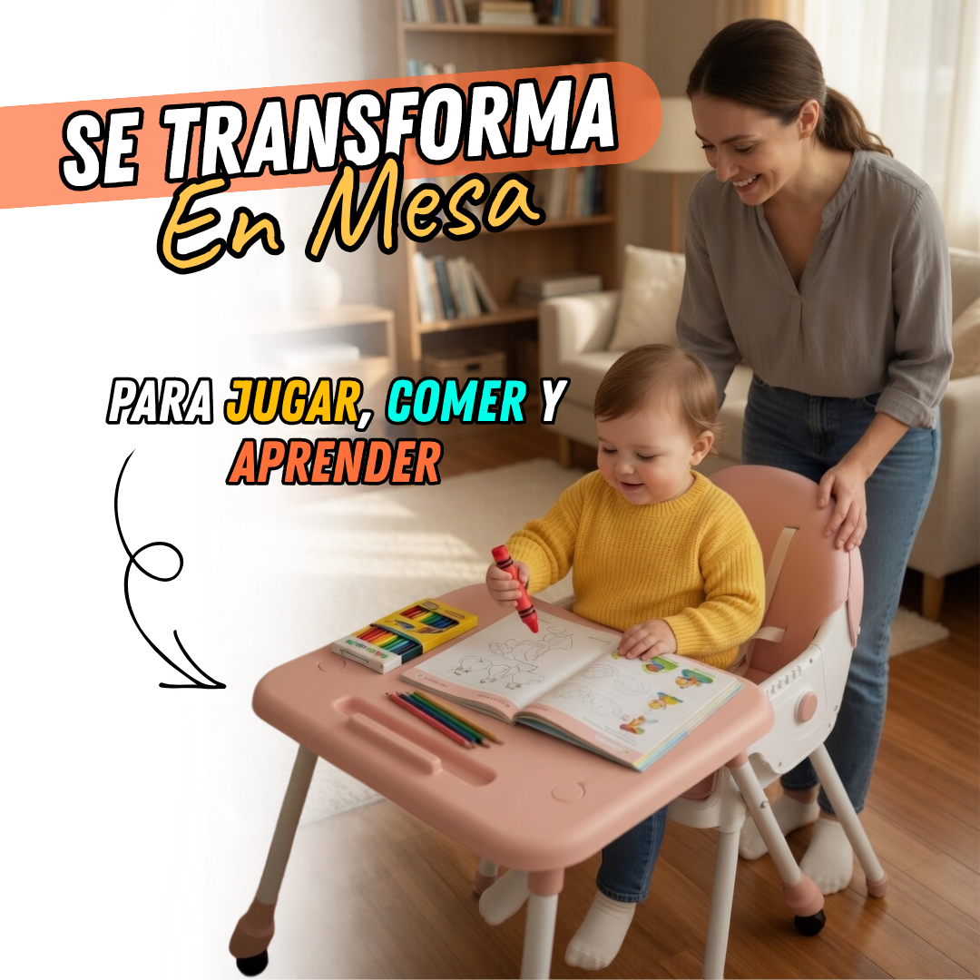 👶 Silla Comedor Evolutiva: Come, Juega y Aprende + 🎨 Cuaderno Mágico Gratis