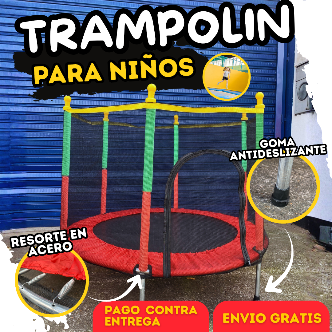 Trampolín Infantíl Recreativo, Interior o Exterior TT