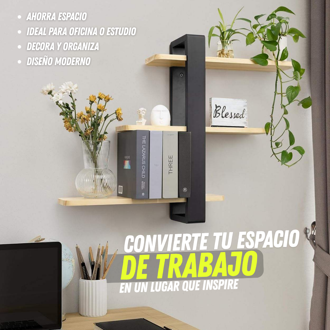 Repisa de Pared Decorativa Modular y Multifuncional de 3 Niveles