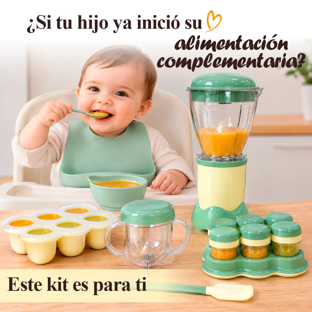 🥣 Baby Bullet – Procesador de Papillas + 6 Recipientes Tipo Compota + Bandeja para Congelar TT