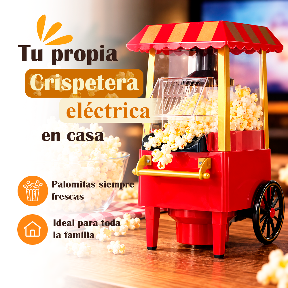 Crispetera Eléctrica Retro – Palomitas Tipo Cine en Casa TT