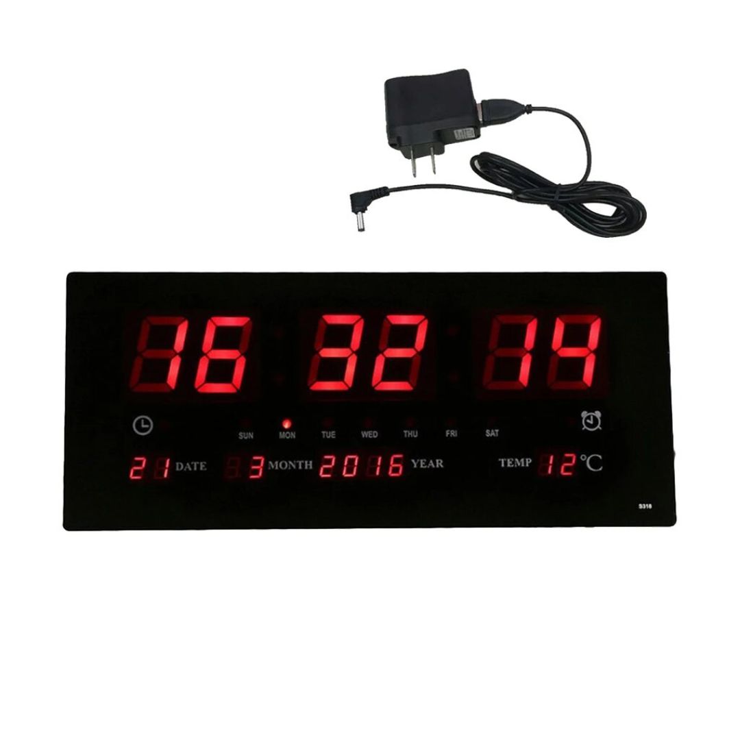 Reloj De Pared o Mesa Digital Con Alarma Y Calendario