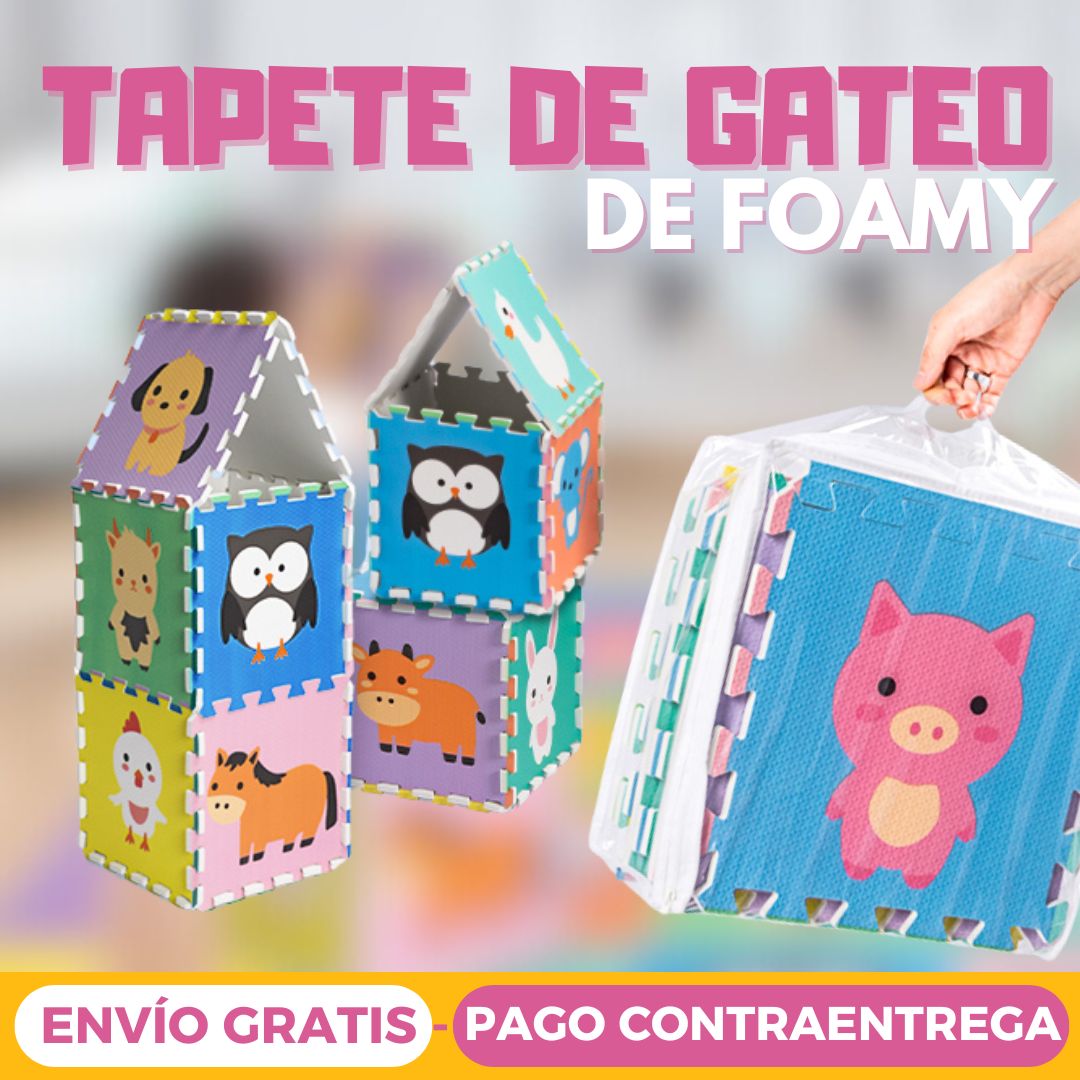 Tapete de juego de 4 piezas ANIMALES de FOAMY