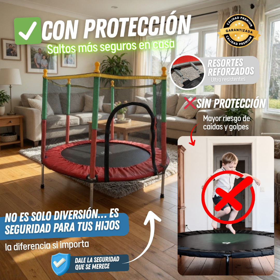 Trampolín Infantíl Recreativo, Interior o Exterior TT