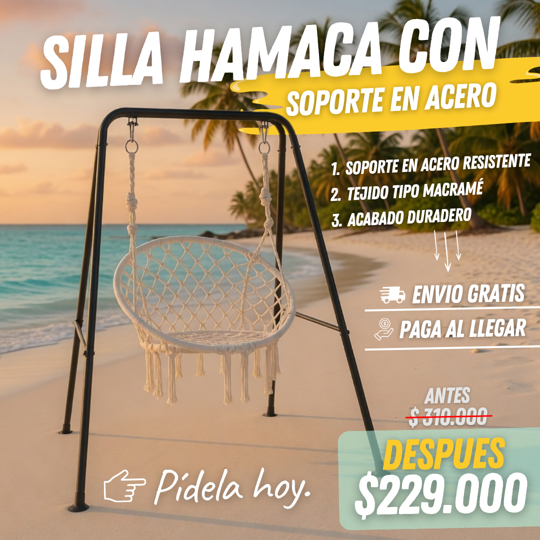 Silla Hamaca Tipo Columpio con Soporte TT