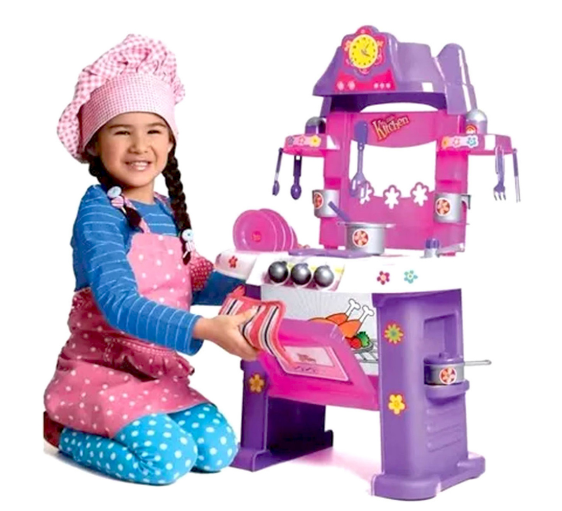 Cocina De Niña Con Accesorios Luces Sonidos, Puerta Que Abre