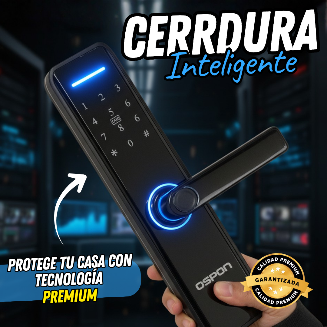 Cerradura Inteligente Con huella, pin, wifi, llave y tarjeta (TT)