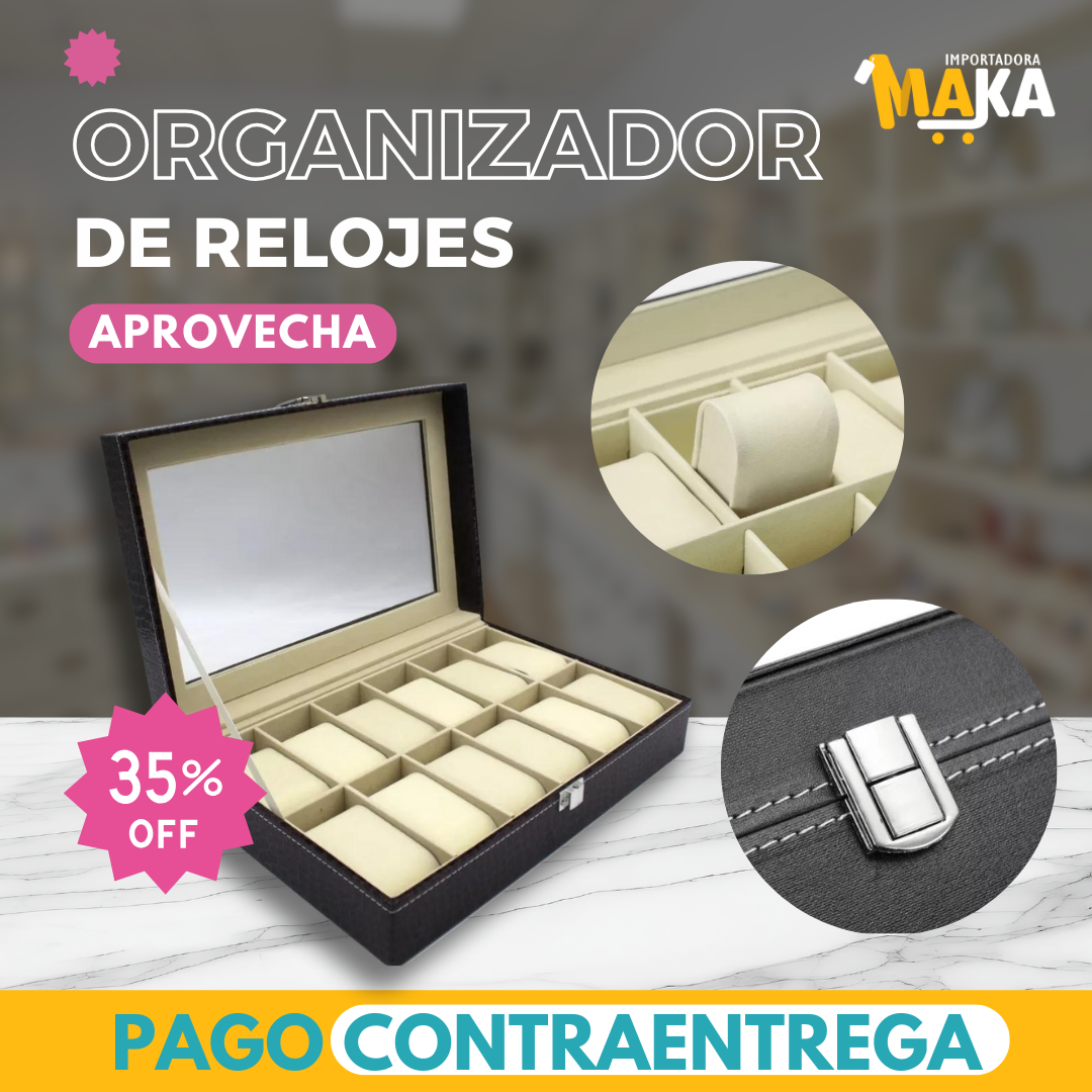 Organizador Relojes 12 Espacios -puestos De Lujo