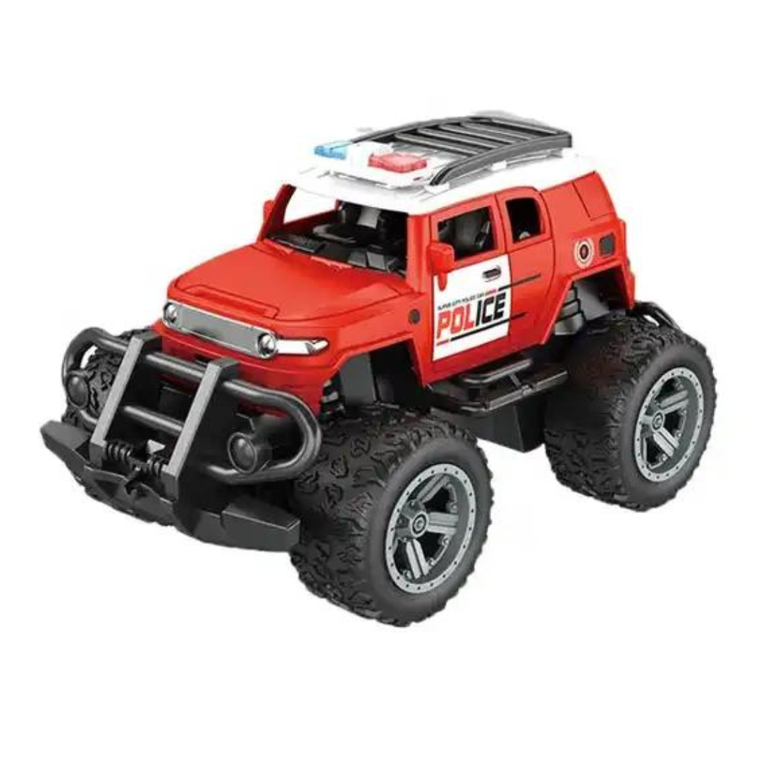 Carro Jeep Policia Control Remoto Luces Juguete Niño