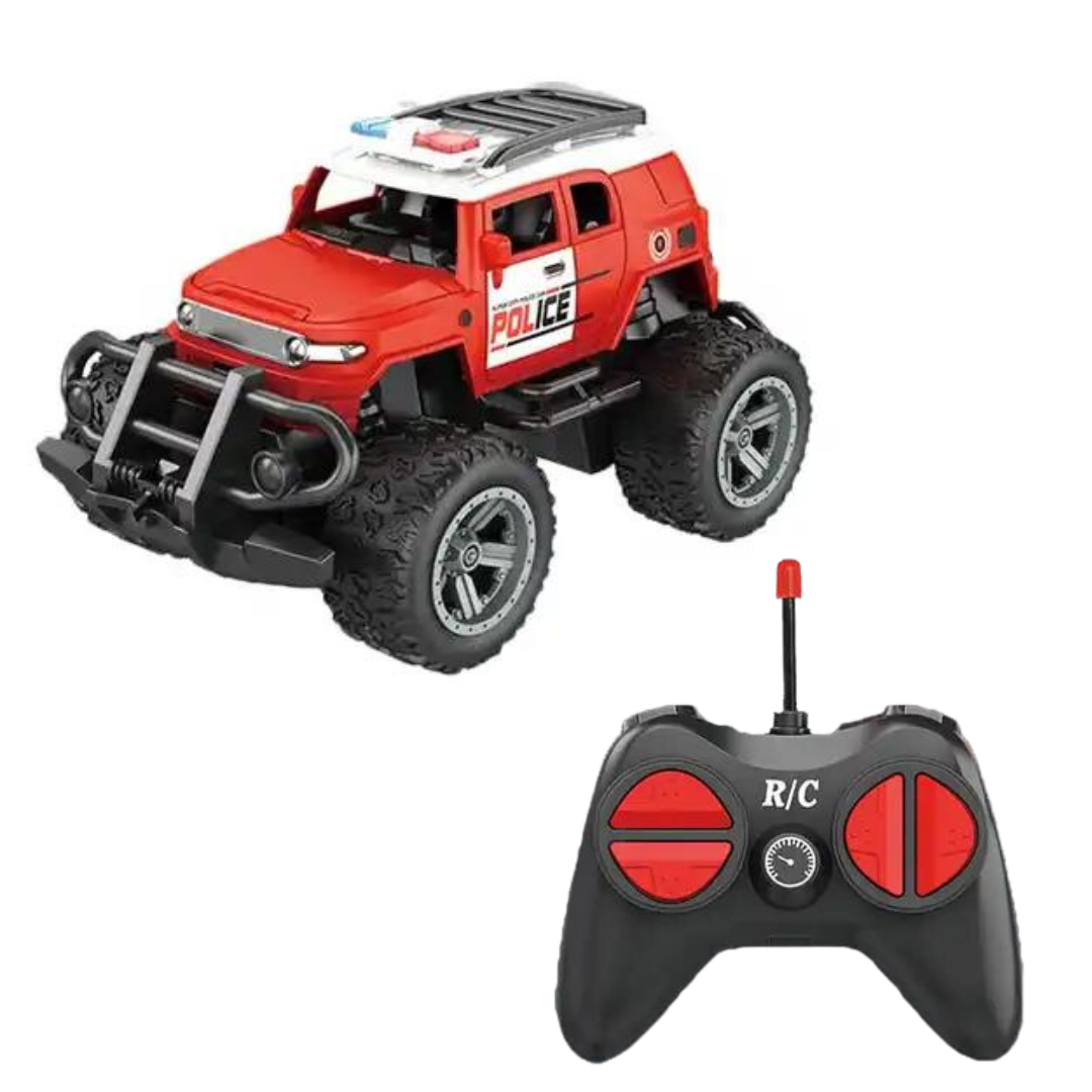 Carro Jeep Policia Control Remoto Luces Juguete Niño