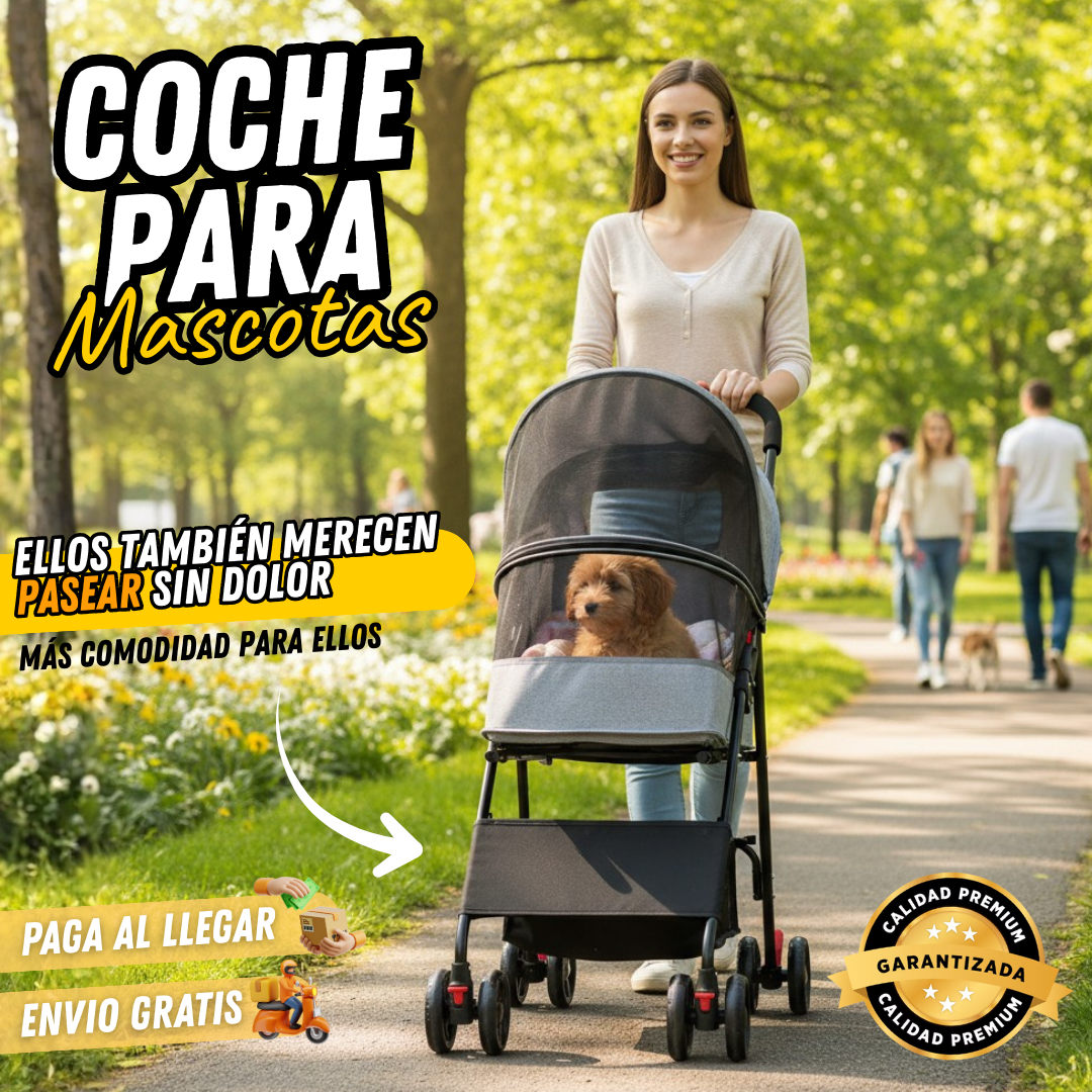 Cochecito plegable para perros y gatos pequeños y medianos