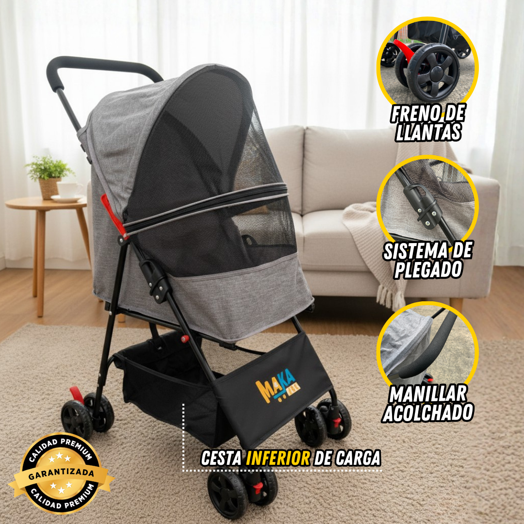 Cochecito plegable para perros y gatos pequeños y medianos