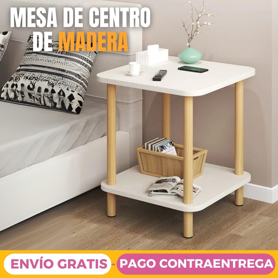 Mesa Auxiliar de Centro de Madera Blanca ͭ