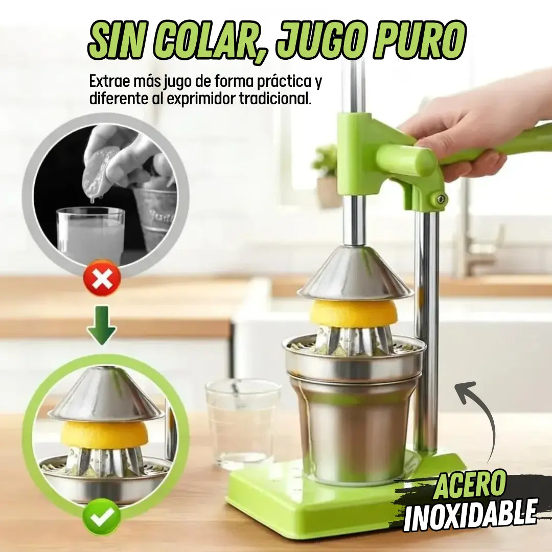 Exprimidor en Prensa de Cítricos con Palanca en Acero Inoxidable
