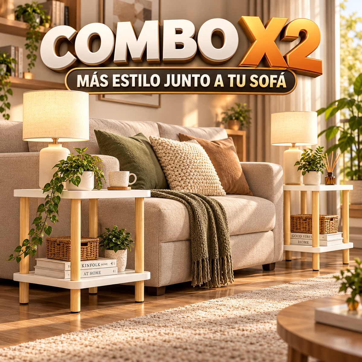 🔥 Combo x2 Mesas Auxiliares | Lleva 2 y Ahorra  También disponible x1 • Oferta limitada