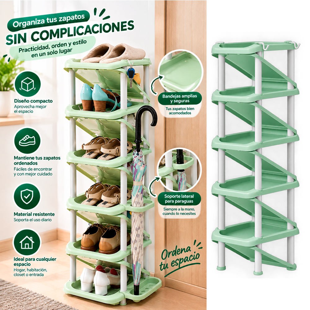 Zapatero Organizador Vertical Multifuncional | Ahorra Espacio y Mantén Todo en Orden