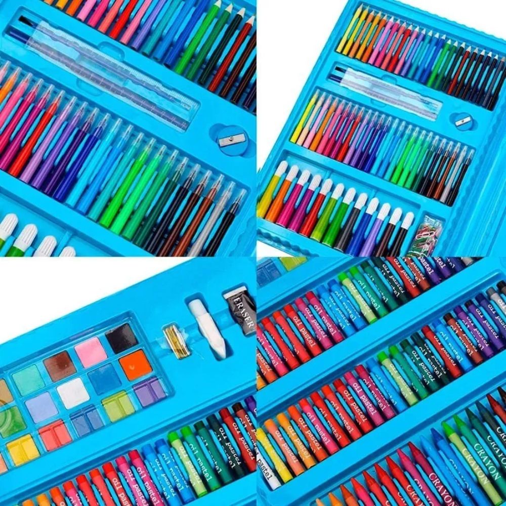 Set De Arte Para Niños Marcadores Crayolas Acuarelas Colores 145 Piezas -  Mundo Tecnológico Express
