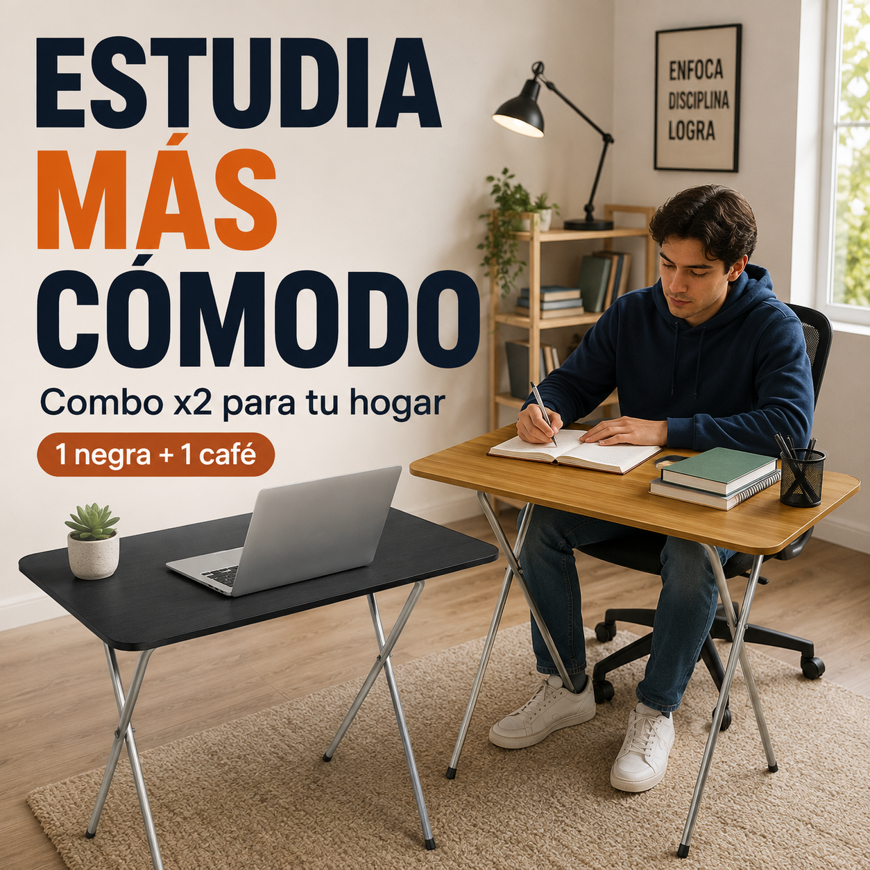 Combo X2 Mesas Plegables Multiuso Premium