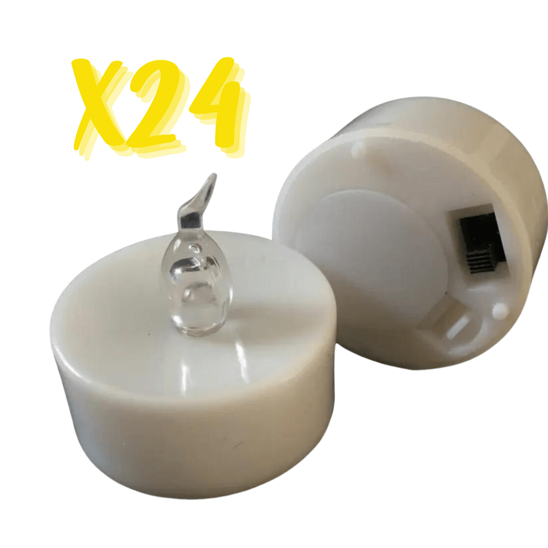 Vela Luz Led Pequeña X24 Decorativa