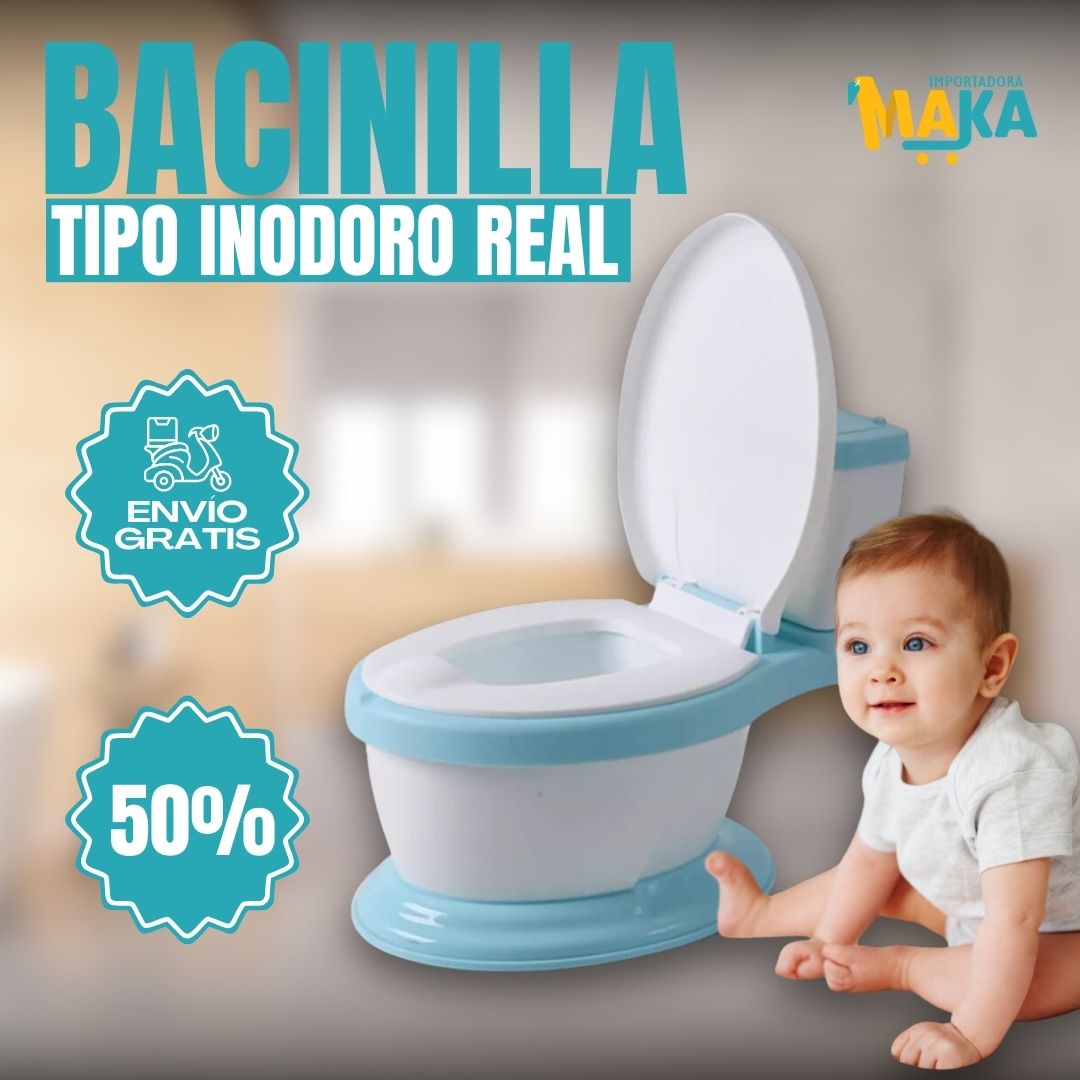 Bacinilla Mica Tipo Inodoro Real Para Bebes Acolchada