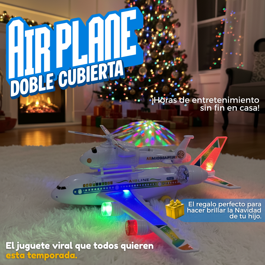 Avión Helicóptero Con Movimiento Luces Y Sonido