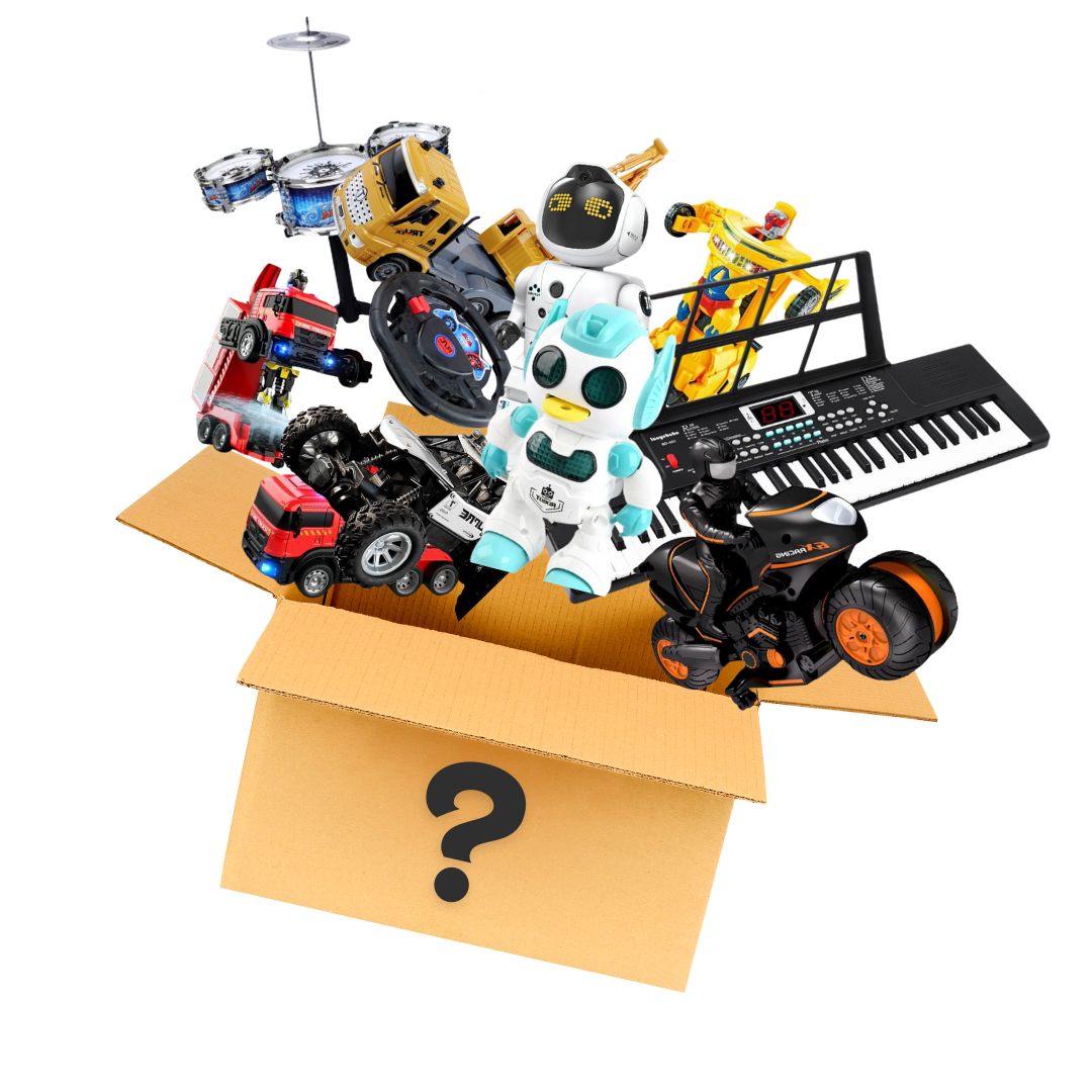 Caja Misteriosa jugueteria  niño o niña. Incluye decoración navideña