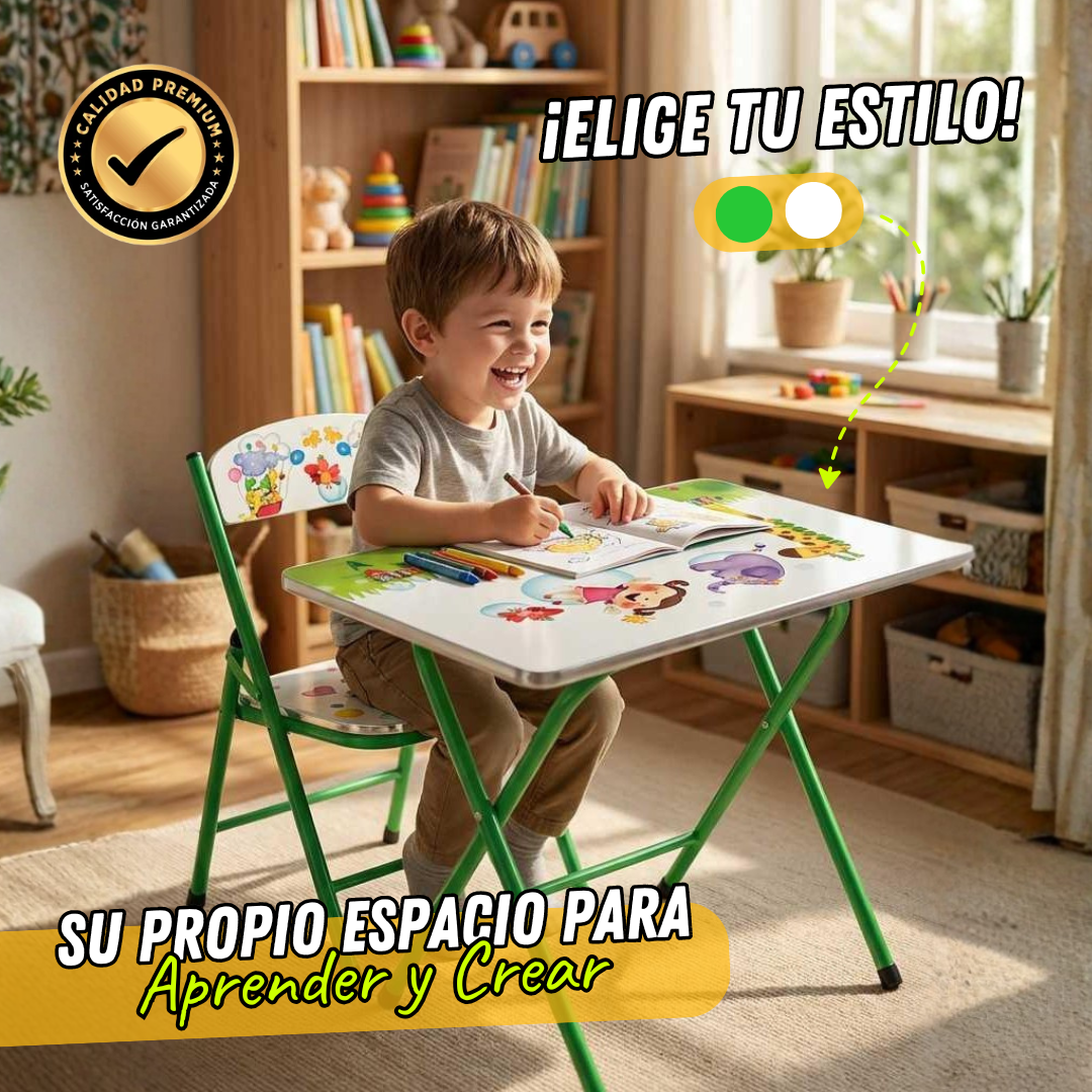 Combo Escritorio Plegable + Silla Infantil PREMIUM UNISEX TT