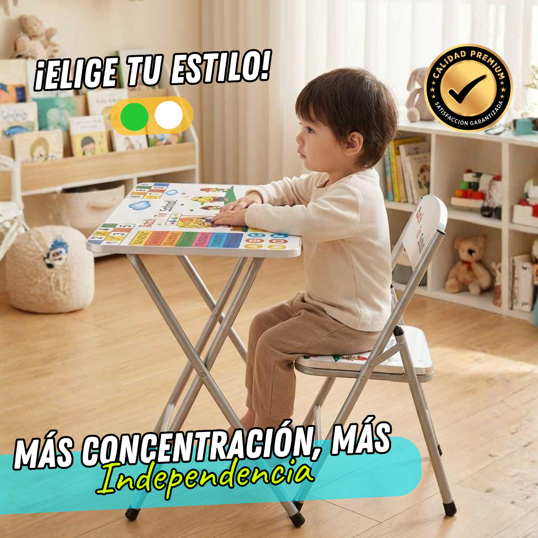 Combo Escritorio Plegable + Silla Infantil PREMIUM UNISEX TT