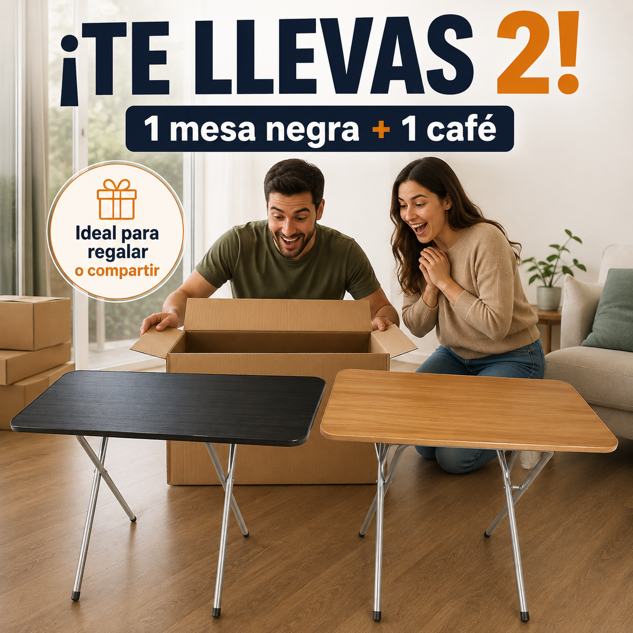 Combo X2 Mesas Plegables Multiuso Premium