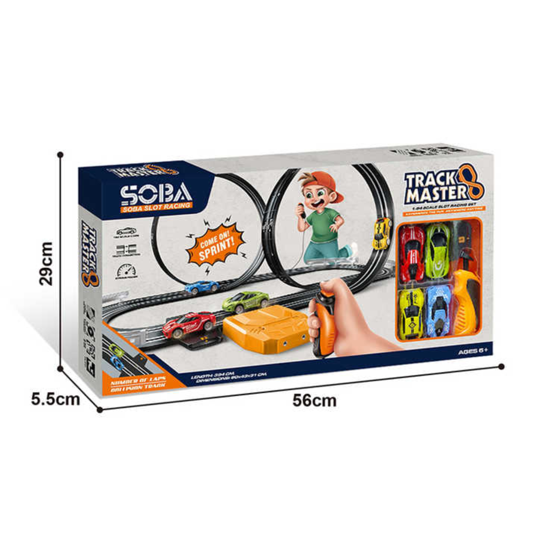 Pista De Carros Soba Slot Racing Track Master Con 4 Carros