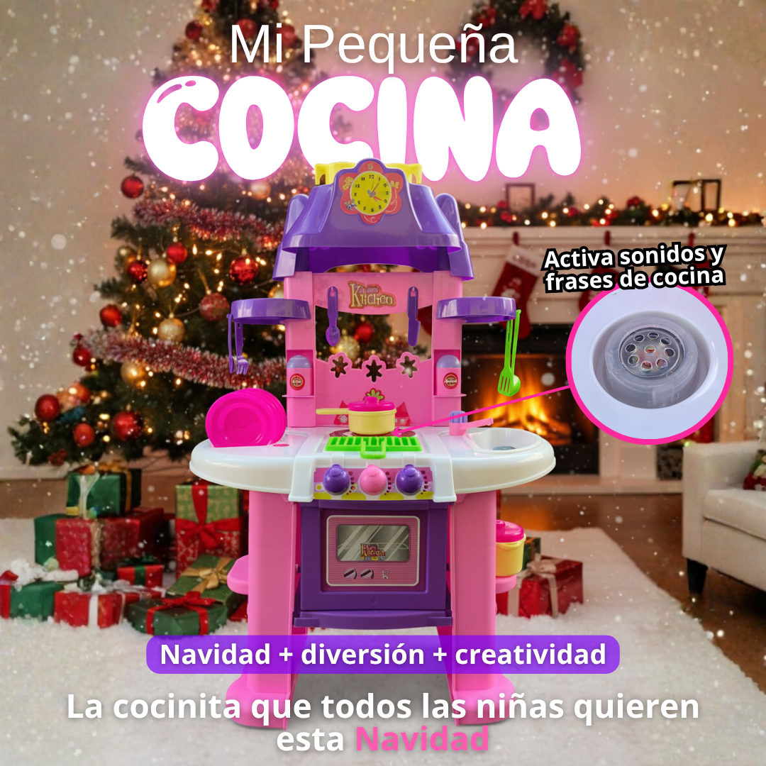 Cocina De Niña Con Accesorios Luces Sonidos, Puerta Que Abre