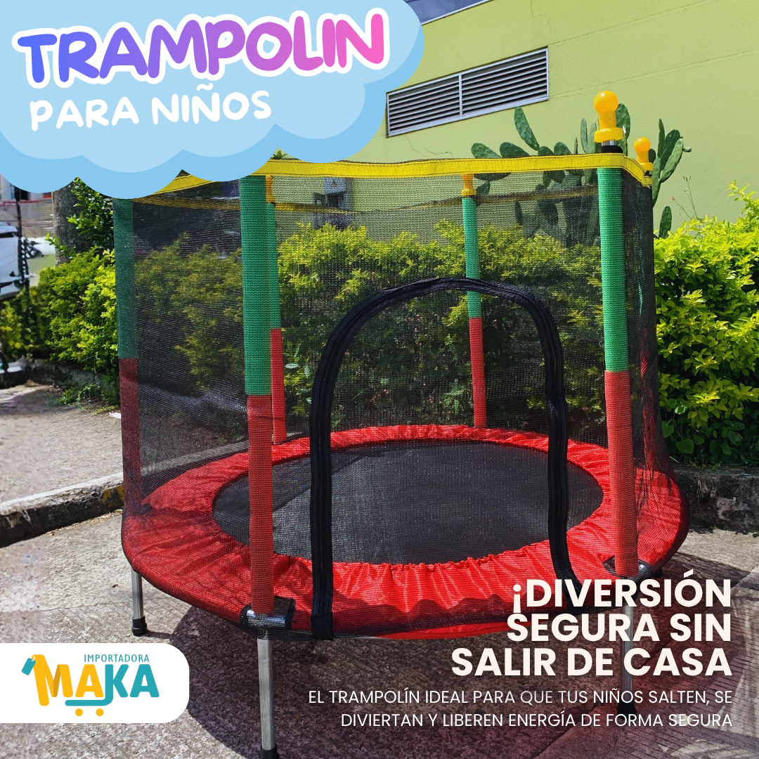 Trampolín Infantíl Recreativo, Interior o Exterior