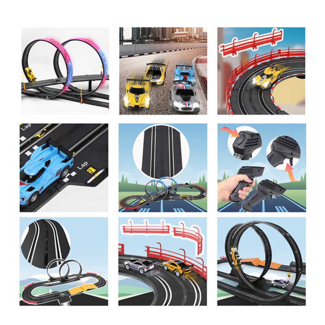 Pista De Carros Soba Slot Racing Track Master Con 4 Carros
