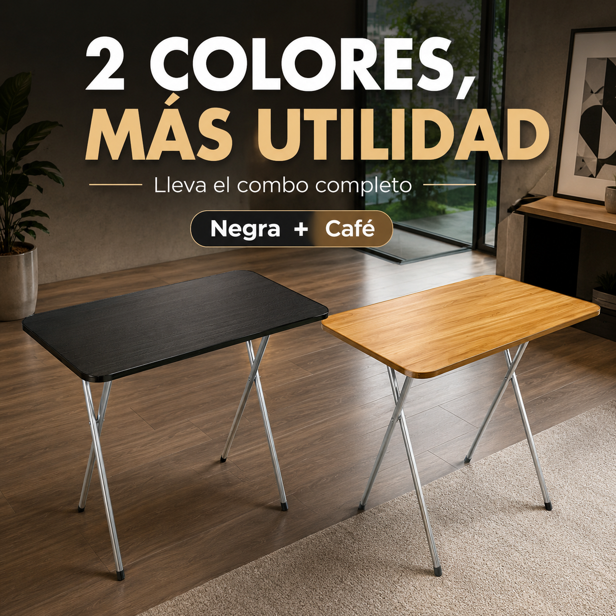 Combo X2 Mesas Plegables Multiuso Premium