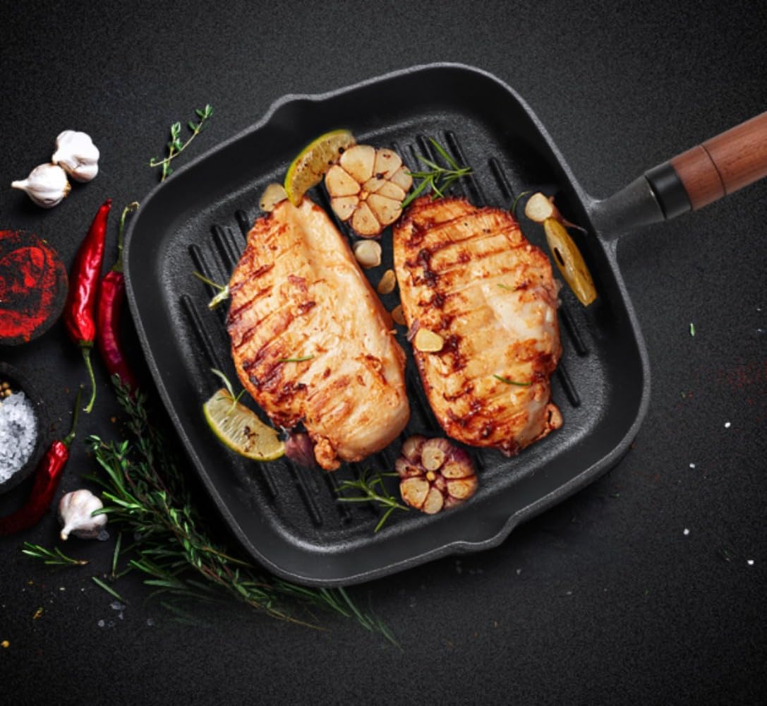 Sartén de Hierro Cuadrado Para Carnes