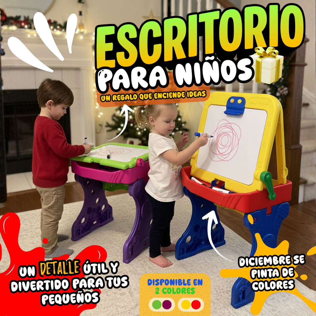 Escritorio Y Tablero 2 en 1 Con Silla