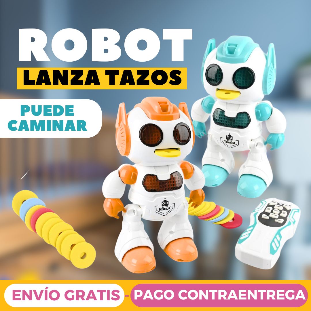 Robot Lanza Tazos Que Baila y Camina