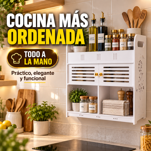 Gabinete Organizador Premium para Baño Con Repisas y Compartimento Cerrado