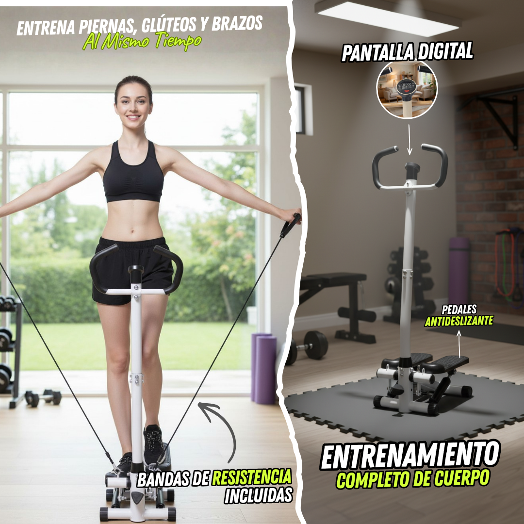 Stepper Activa Tu Cuerpo 2 en 1 🔥💪 (Piernas + Brazos en Casa 🏠✨)
