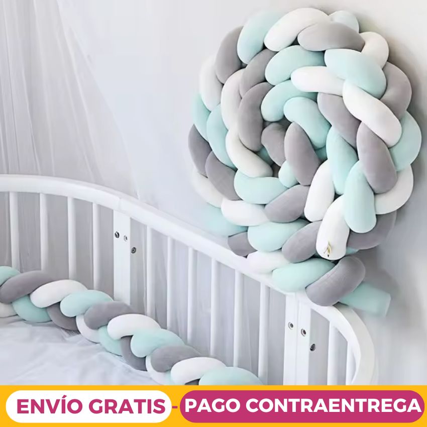 Cojín Trenza Para Cuna de bebé UNISEX