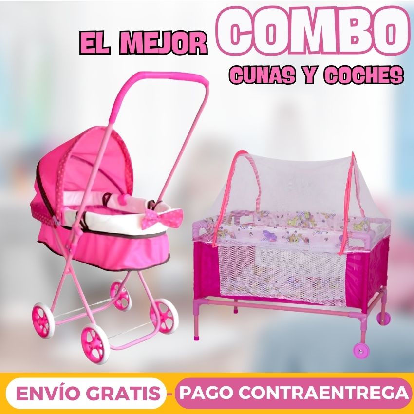 COMBO Cochecito con Cuna. Gratis cuaderno de pintura mágico