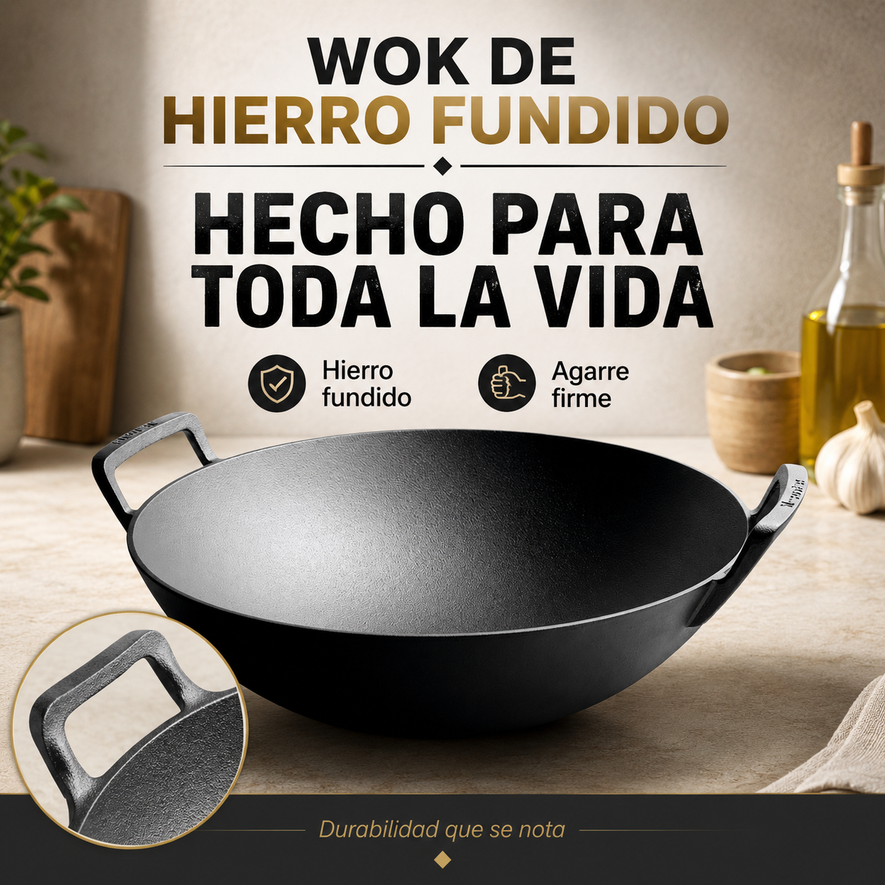 Wok De Hierro Fundido