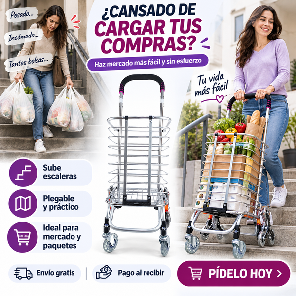 Carrito De Compras Para Escaleras Multifuncional
