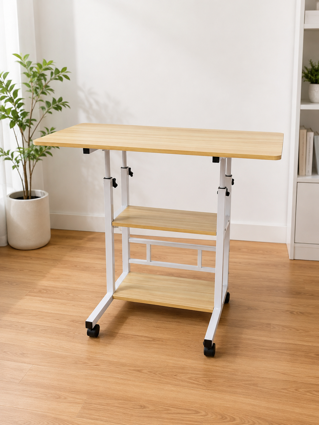 Mesa Plegable de Madera – Altura Regulable Inteligente