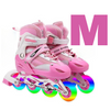 Patines Ajustables Rosa Con Bolso Y Protecciones