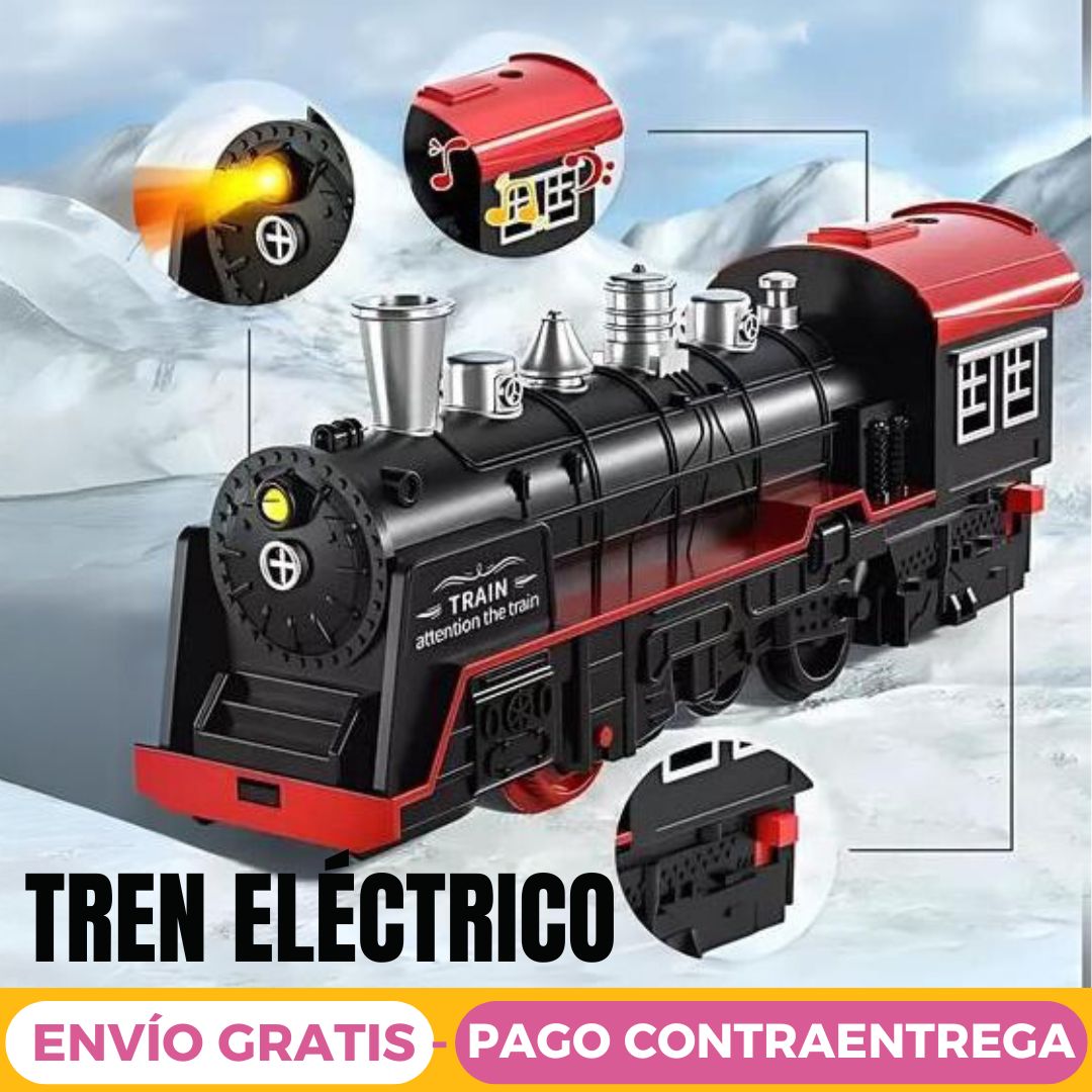 Tren Navideño Eléctrico Con Luces y Sonidos