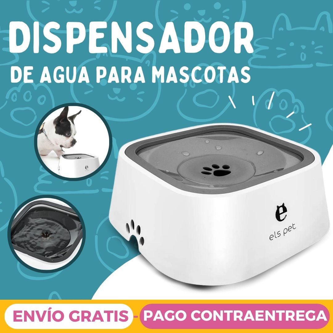 Elspet - Dispensador De Agua Para Perros, A Prueba De Derrame