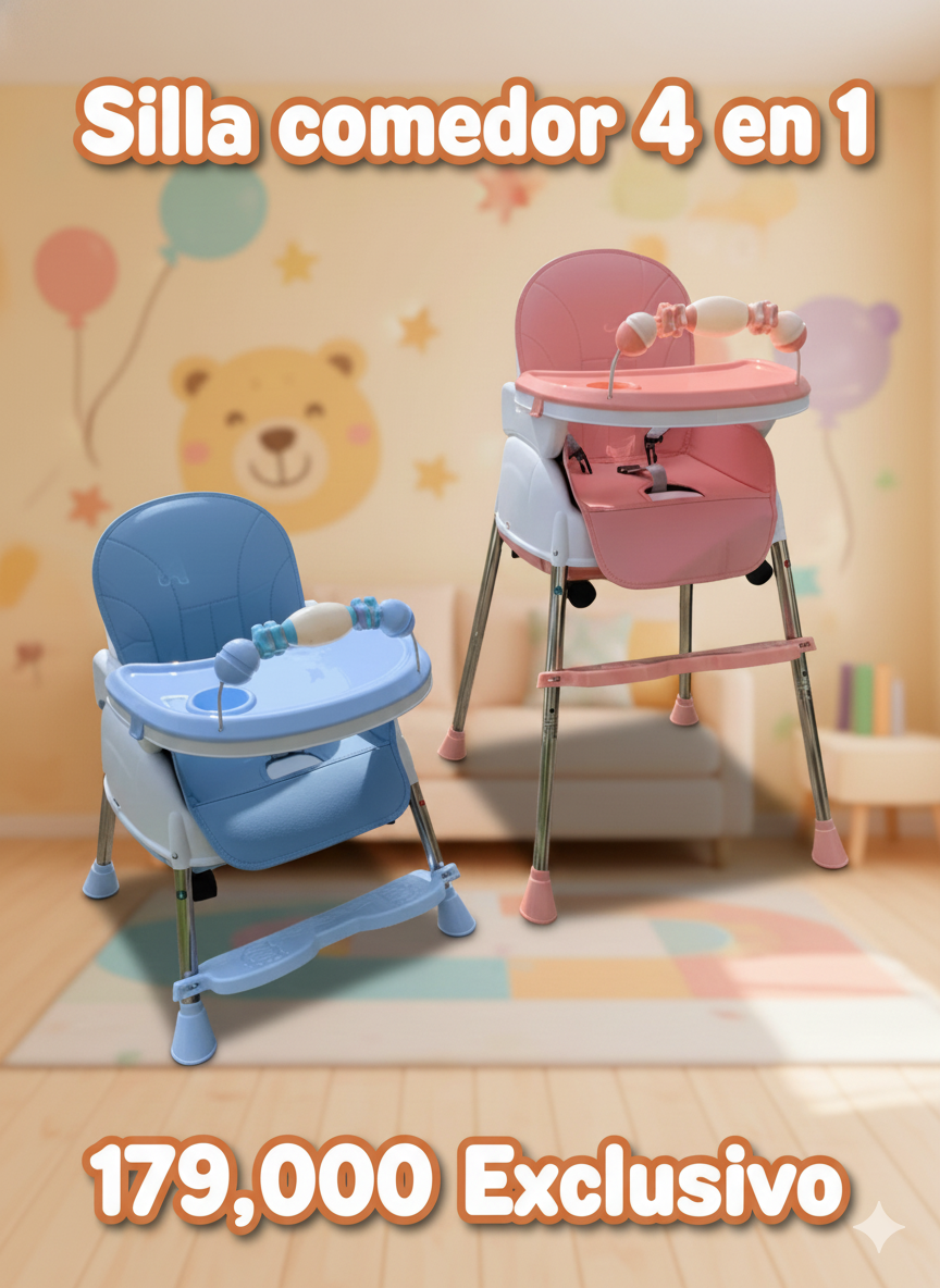 Silla Multifuncional para Bebé 4 en 1: Acompaña Cada Etapa