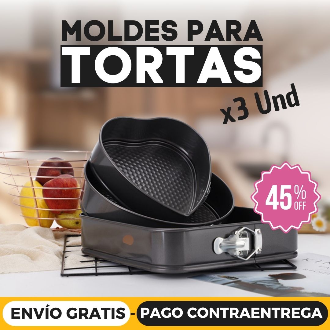 Juego De Moldes Figuras Desmontable Antiadherente X3