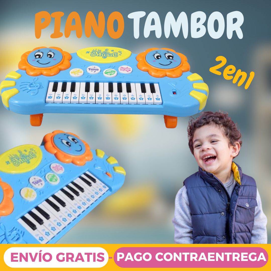 Piano Tambor Para Niños 2en1